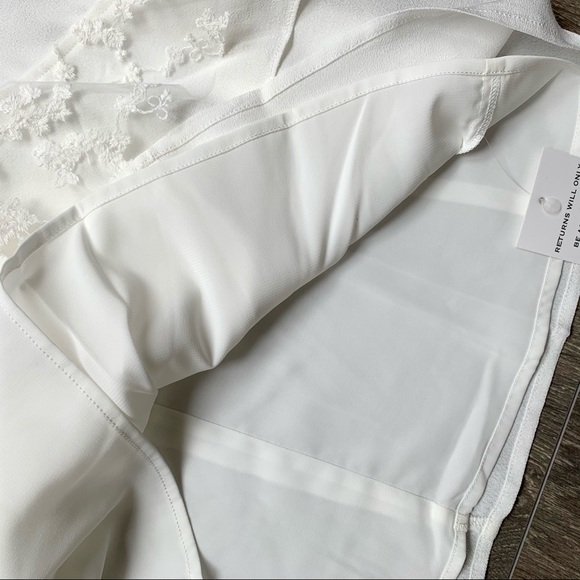 For Love & Lemons Rosebud Embroidery Mini Dress Ivory Size XS - Picture 14 of 17